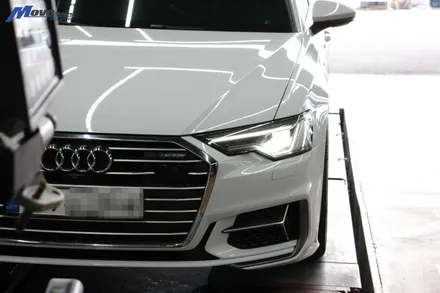 [아우디 A6 C8] RS6룩 프론트 안개등 + S라인 리어 디퓨져 듀얼 배기팁 장착 / A6 C8 디퓨져 머플러 / 수입차 범퍼 장착 / 부산 기장군