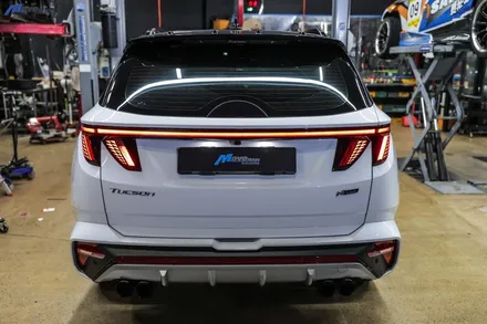 [현대 투싼 NX4 N라인 1.6 T-GDI] 듀얼 가변배기 + 스트럿바 + 언더바 + 신차 길들이기 엔진오일 합성유 교환 무브모터스 / 부산 기장군