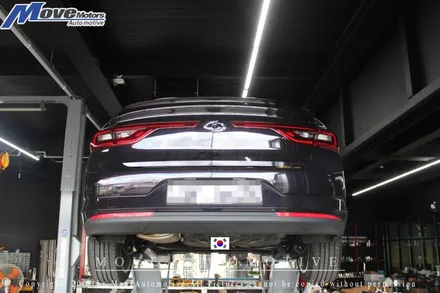 [르노 SM6 AMG 듀얼 사각팁 배기튜닝]부산 배기튜닝샵/AMG 머플러팁/사각팁/AMG머플러팁/부산 자동차 튜닝샵/구조변경 필요없는 배기튜닝/무브모터스 / 부산 기장군