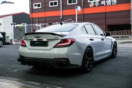 [제네시스 G70 3.3T] ECU 팝콘 배기 맵핑으로 팝콘 배기음 만들기 부산 자동차튜닝샵 무브모터스 / 부산 기장군