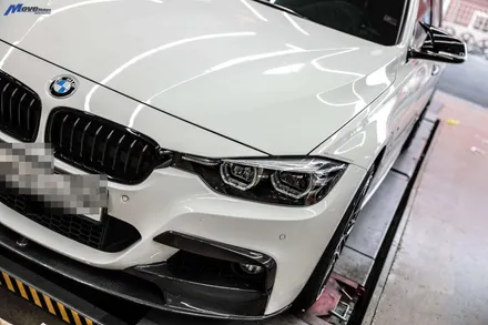 [BMW F30 330i] 부산 M퍼포먼스 풀카본 프론트립 디퓨져 장착 + 아우라에스 ARP 가변 듀얼배기 + BMW M4 컴페티션 19인치 휠 + PSM 카본 리어 스포일러 장착 / 부산 기장군
