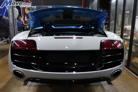 [아우디 R8 스파이더 V10 5.2fsi 콰트로 커스텀 배기 JSR퍼포먼스 소음기]JSR/콜드스타트/콜드 배기음/아이들배기음/슈퍼카배기음/양산 김해 울산 부산 해운대 서면 튜닝샵 / 부산 기장군