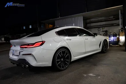 [BMW G16 M850i 그란쿠페] JSR퍼포먼스 100파이 실버 원형 듀얼 머플러팁 장착 / 부산 기장군