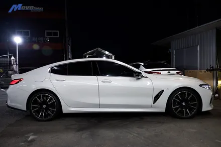 [BMW G16 M850i 그란쿠페] JSR퍼포먼스 100파이 실버 원형 듀얼 머플러팁 장착 / 부산 기장군