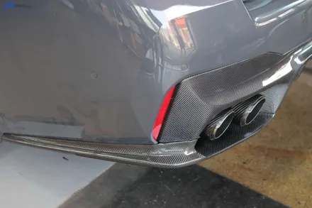 [BMW F90 M5 컴페티션] 3D 타입 카본 리어 디퓨져 + 컴페티션 타입 카본 스포일러 + 스플리터 + JSR퍼포먼스 카본 배기팁 + 카본 휀다 가니쉬 장착 무브모터스 / 부산 기장군