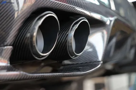[BMW F90 M5 컴페티션] 3D 타입 카본 리어 디퓨져 + 컴페티션 타입 카본 스포일러 + 스플리터 + JSR퍼포먼스 카본 배기팁 + 카본 휀다 가니쉬 장착 무브모터스 / 부산 기장군