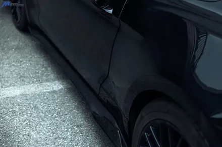 [포드 머스탱 GT 6.5세대] 쉘비 GT500 프론트 범퍼 이식 개조 카본 리어 디퓨져 장착 카본 사이드립 장착 배기라인 수정 / 부산 기장군