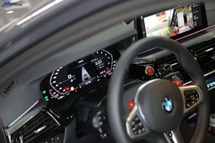 [BMW F90 M5 컴페티션] 3D 타입 카본 리어 디퓨져 + 컴페티션 타입 카본 스포일러 + 스플리터 + JSR퍼포먼스 카본 배기팁 + 카본 휀다 가니쉬 장착 무브모터스 / 부산 기장군