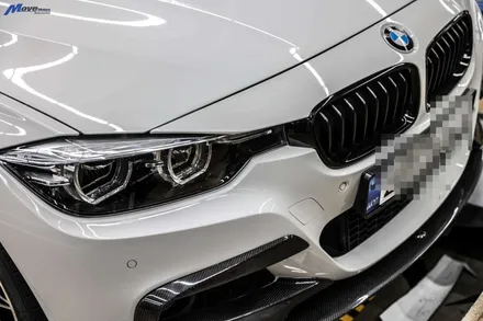 [BMW F30 330i] 부산 M퍼포먼스 풀카본 프론트립 디퓨져 장착 + 아우라에스 ARP 가변 듀얼배기 + BMW M4 컴페티션 19인치 휠 + PSM 카본 리어 스포일러 장착 / 부산 기장군