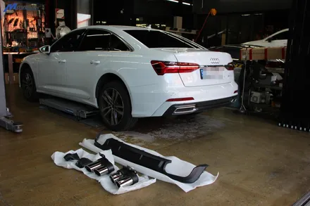 [아우디 A6 TDI] S6 룩 듀얼 디퓨져 장착 / 부산 기장군