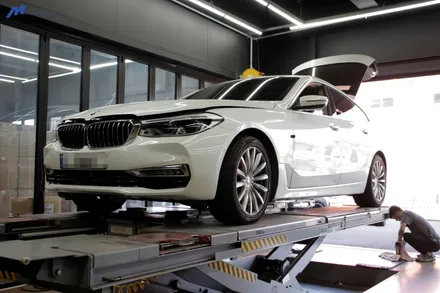 [BMW 6GT 640d] 원형팁에서 M팩 순정 사각팁 이식 / 부산 기장군