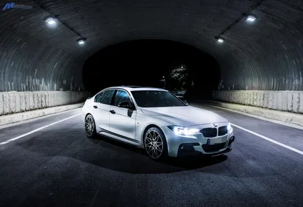 [BMW F30 330i] 부산 M퍼포먼스 풀카본 프론트립 디퓨져 장착 + 아우라에스 ARP 가변 듀얼배기 + BMW M4 컴페티션 19인치 휠 + PSM 카본 리어 스포일러 장착 / 부산 기장군