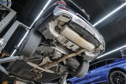 [BMW G30 530i LCi] 아우라에스 ARP 가변배기 튜닝 + M5 스타일 카본 디퓨져 + 카본 듀얼 머플러 튜닝 / 부산 ARP 가변배기 장착점 무브모터스 / 부산 기장군