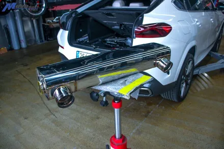 [BMW X6 M50i] 순정 가변 시스템을 그대로 이식하는 커스텀 듀얼 가변 배기 튜닝 배기 구조변경 / 부산 기장군