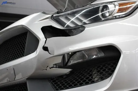 [포드 머스탱 GT 5.0] 프론트 범퍼 사고 수리 / 쉘비 GT 350R 버전 개조 프론트 범퍼 도색 장착 / 부산 기장군