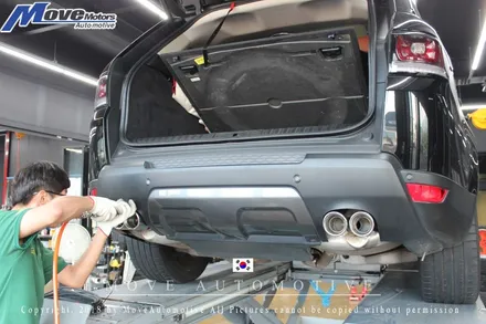 [랜드로버 레인지로버 스포츠 HSE SDV6 듀얼 배기튜닝]부산 수입차 듀얼 머플러/레인지로버 배기튜닝/JSR퍼포먼스 배기팁/구조변경 필요없는 머플러/부산배기튜닝 무브모터스 / 부산 기장군