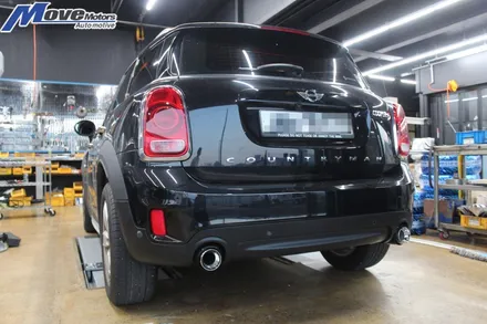 [BMW MINI 미니 컨트리맨 JCW머플러팁 듀얼디퓨져]카본팁/공갈팁/듀얼라인/듀얼배기/싱글팁/경남 창원 마산 울산 포항 양산 김해 부산 기장 해운대 정관 배기전문 무브모터스 / 부산 기장군