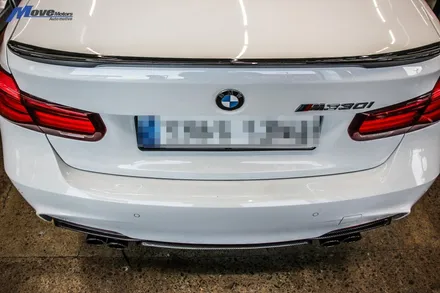 [BMW F30 330i] 아우라에스 ARP 가변 듀얼 배기 튜닝 + 카본 수전사 M퍼포먼스 듀얼 디퓨져 / 부산 BMW ARP가변배기 튜닝샵 / 부산 배기 구조변경 무브모터스 / 부산 기장군