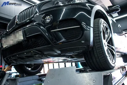 [BMW 2세대 E70 X5] 리어 디퓨져 카나드 프론트 립 장착 부산 기장 수입차 바디킷 장착점 무브모터스 / 부산 기장군