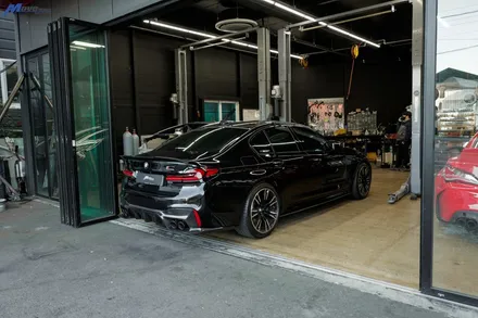 [BMW F90 M5] 순정 팝콘 배기음 증폭 중통 X파이핑 / 부산 기장군