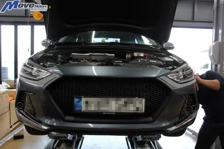 [현대 아반떼 AD 노말 JSR퍼포먼스 라디에이터그릴 장착]무광/AD그릴/JSR그릴/그릴망/망그릴/양산 김해 울산 부산 해운대 기장 정관 자동차튜닝 무브모터스 / 부산 기장군