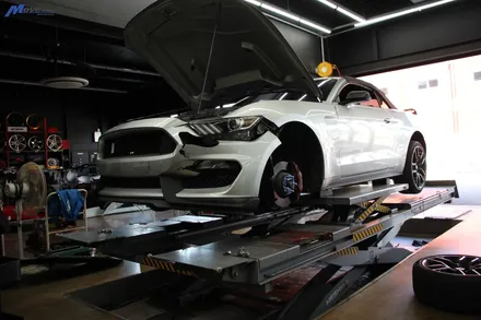 [포드 머스탱 GT 5.0] 프론트 범퍼 사고 수리 / 쉘비 GT 350R 버전 개조 프론트 범퍼 도색 장착 / 부산 기장군