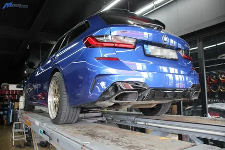 [BMW G20 M340i 투어링] 카본 프론트립 / 사이드립 립댐 장착 / 부산 기장군