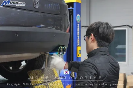 [투싼ix 순정형 싱글 배기튜닝]부산배기튜닝/투싼 머플러튜닝/구조변경 필요없는 머플러/SUV머플러팁/JSR퍼포먼스/레인보우 배기팁/정관+경북+경남+양산+부산튜닝샵/무브모터스 / 부산 기장군