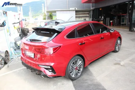 [기아 K3 GT ] I30, 마쯔다3 스타일 카본 리어 스포일러 장착 / 부산 울산 양산 자동차 스포일러 장착점 무브모터스 / 부산 기장군