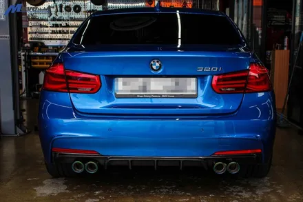 [BMW F30 320i] 아우라에스 ARP 가변 듀얼 배기 / 부산 ARP 배기 JSR 레인보우 배기팁 장착 튜닝 구조변경 / BMW 카본 디퓨져 무브모터스 / 부산 기장군