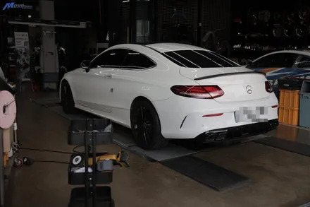[벤츠 C220d] JSR퍼포먼스 져스트 사운드부스터 장착 / 벤츠 C클래스 쿠페 엑티브사운드 배기음 / 부산배기튜닝 무브모터스 / 부산 기장군