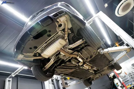 [벤츠 CLA45 AMG] 중간 스포츠 소음기 장착 배기음 증폭 팝콘 사운드 / 부산 기장군