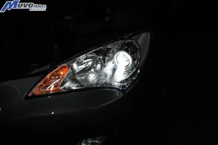 [제네시스 쿠페 구형 프로젝션타입 브라비오 인증 LED 전조등 튜닝 장착]국토부인증/LED라이트/LED다마/KATMO/한국자동차 튜닝협회 인증/LED 헤드라이트/부산 튜닝샵 무브 / 부산 기장군
