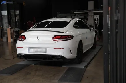 [벤츠 C220d] JSR퍼포먼스 져스트 사운드부스터 장착 / 벤츠 C클래스 쿠페 엑티브사운드 배기음 / 부산배기튜닝 무브모터스 / 부산 기장군