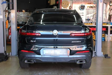 [BMW X4 20d] 550 스타일 실버 듀얼 사각팁 / 부산 기장군