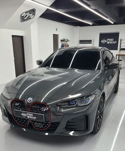 [의정부랩핑,포인트랩핑,크롬죽이기] BMW I4_3M 드래곤파이어레드[Dragon Fire Red] 포인트살리기 / 의정부시 민락동