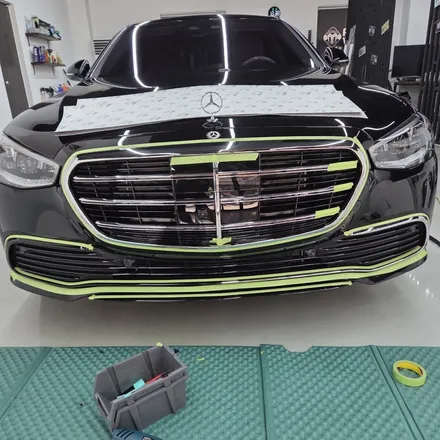 벤츠 S450크롬죽이기랩핑,의정부랩핑 엠프로랩핑 / 의정부시 민락동
