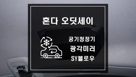 혼다 오딧세이 미세먼지를 안전하게 걸러주는 차량용 공기청정기 아이퓨리 AP-1과 운전석 광각미러, SY블로우 작업 / 서울 서초, 반포, 강남