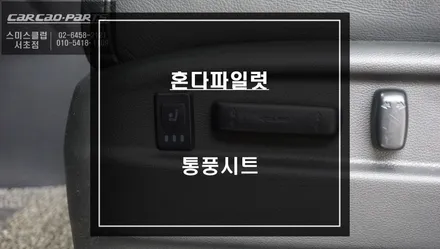등과 엉덩이 땀으로 부터 해결될 수 있는 혼다 파일럿 통풍시트 튜닝 추천. / 서울 서초, 반포, 강남