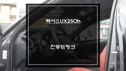 2024년식 렉서스UX250h차량 힘들이지 않고 트렁크를 열고 닫을 수 있는 전동트렁크 편의옵션. / 서울 서초, 반포, 강남