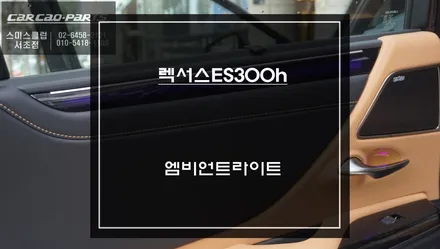 2024년식 7.5세대 렉서스ES300h차량 하이그로시 몰딩 1:1교체 타입 엠비언트라이트 장착. / 서초구 서초동