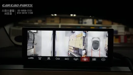 테슬라 모델Y차량 안드로이드 국산 10.25인치 와이드모니터와 3D어라운드뷰 콜라보 작업. / 서울 서초, 반포, 강남