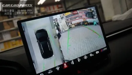 도요타 라브4차량 13인치 안드로이드 올인원과 주변360도 장애물을 볼 수 있는 3D어라운드뷰. / 서초구 서초동