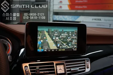 Benz CLS250D RGB엠비언트라이트 튜닝및 아틀란3D맵이 탑재가 된 BF600G 네비게이션 연동. / 서울 서초, 반포, 강남