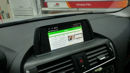 순정네비게이션은 잊어라~~~BMW118D 차량에 T-map실행이 가능한 수입차전용 아이나비X1 CUBE 터치연동 구현. / 서초구 서초동