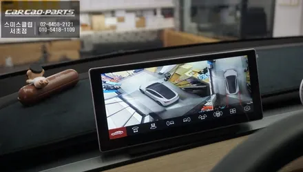 테슬라 모델Y차량 국산 QAS-10안드로이드 모니터와 3D MAX PRO[맥스프로]어라운드뷰 콜라보 장착. / 서초구 서초동