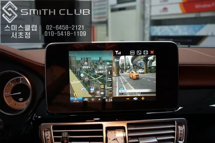 Benz CLS250D RGB엠비언트라이트 튜닝및 아틀란3D맵이 탑재가 된 BF600G 네비게이션 연동. / 서울 서초, 반포, 강남