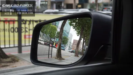 링컨MKS차량 조수석 시트를 제어할 수 있는 무선워크인 스위치 튜닝과 시야확보를 위한 광각미러 시공. / 서울 서초, 반포, 강남