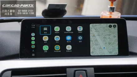 BMW428i컨버터블 스마트폰과 연동해서 티맵, 카카오맵을 사용할 수 있는 카플레이 모듈 매립. / 서울 서초, 반포, 강남
