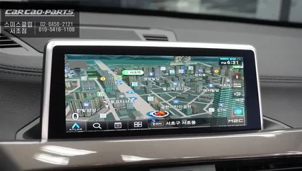 BMW X1차량 안드로이드 M2C-200A카블릿 매립과 티맵연동이 가능한 폰터스H1000 시공하기. / 서울 서초, 반포, 강남